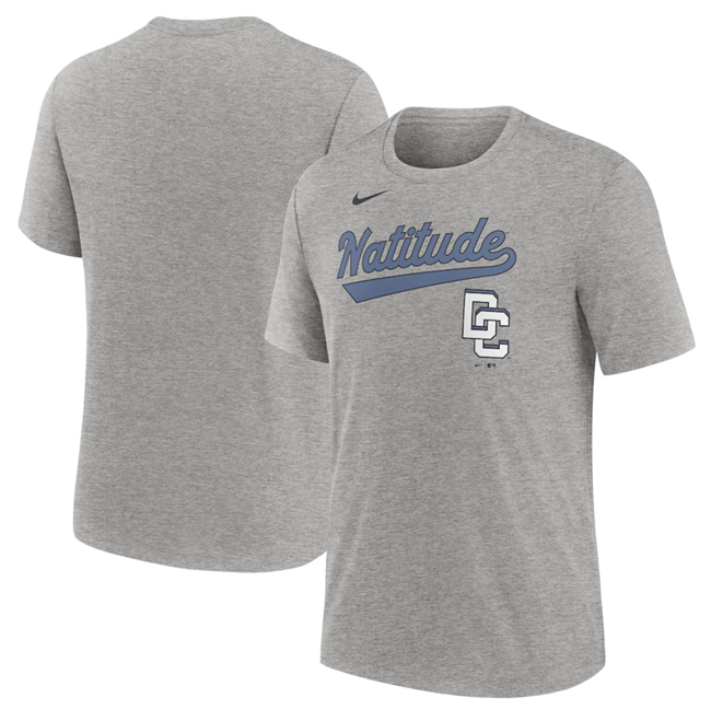 Men's Washington Nationals Heather Charcoal 2025 City Connect Tri-Blend T-Shirt
